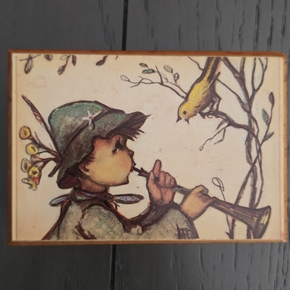 Other - SWISS Vintage Music Box with Flute Player and Bird
